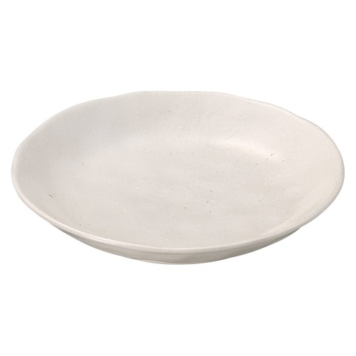 81002-221 モダン 白釉クラフト5.0皿|業務用食器カタログ陶里30号