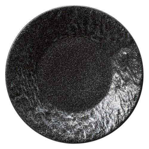 83907-541 ペトラAX24㎝皿(黒耀)|業務用食器カタログ陶里30号