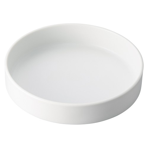 84930-051 硬質･結晶･白マット20㎝(深)切立皿|業務用食器カタログ陶里30号