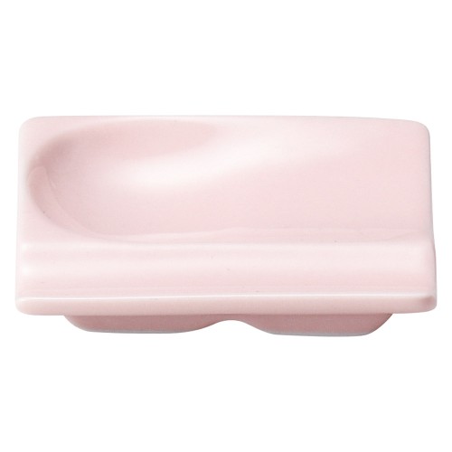 85123-671 YK箸置き小皿ピンク|業務用食器カタログ陶里30号