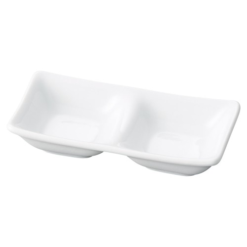 85606-151 スワン二品皿白|業務用食器カタログ陶里30号
