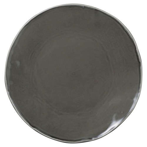 86718-081 カフェズ グレーいっぷく丸皿L|業務用食器カタログ陶里30号