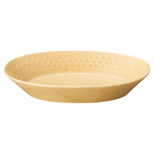 87701-161 印花 茶楕円鉢|業務用食器カタログ陶里30号