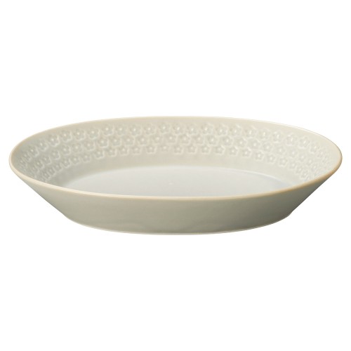 87719-161 印花 グレー楕円鉢|業務用食器カタログ陶里30号