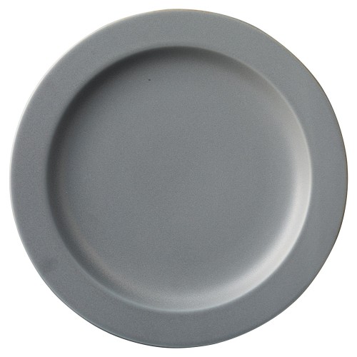 88151-111 モノクローム スモークグレー10吋リムプレート|業務用食器カタログ陶里30号