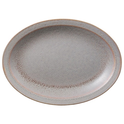 88368-081 グレージュブラウン 12吋オーバルプラター|業務用食器カタログ陶里30号