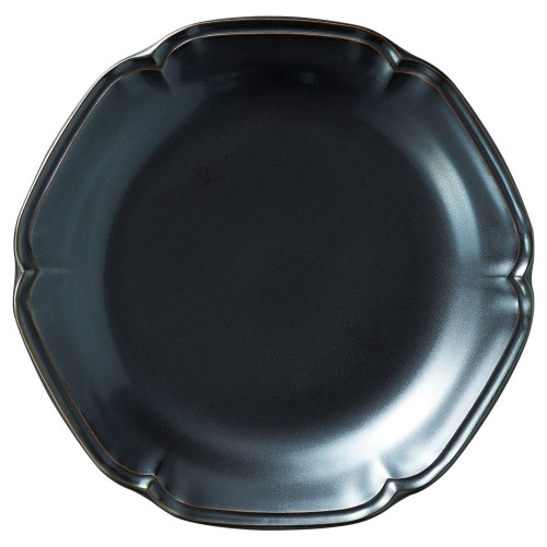 88561-051 アンジュ ラフィネ 21㎝皿(黒)|業務用食器カタログ陶里30号