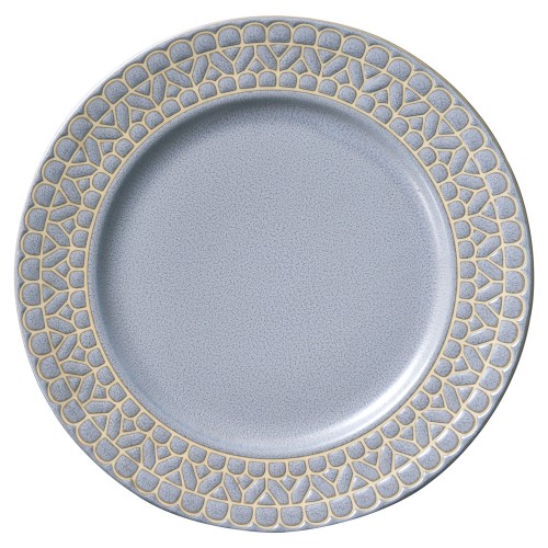 88968-461 レース窯変 グレー29㎝リム型皿|業務用食器カタログ陶里30号