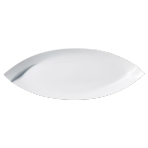 89807-051 JAPAN･OBI 白舟形皿(大)|業務用食器カタログ陶里30号