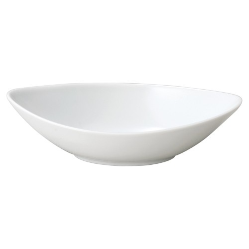 90307-521 白磁マーレ 18㎝カヌーベーカー|業務用食器カタログ陶里30号