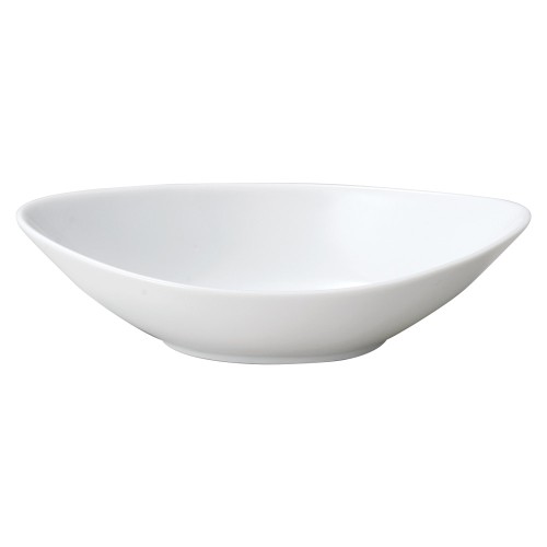 90308-521 白磁マーレ 21㎝カヌーベーカー|業務用食器カタログ陶里30号
