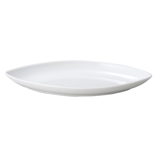 90332-521 白磁マーレ 27㎝カヌー皿(10 1/4吋)|業務用食器カタログ陶里30号