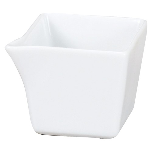90509-081 白磁 片口6㎝角鉢|業務用食器カタログ陶里30号