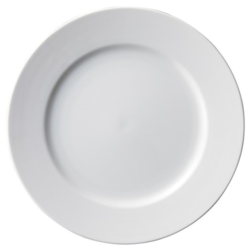 91006-021 ローマホワイト 10吋リム皿|業務用食器カタログ陶里30号