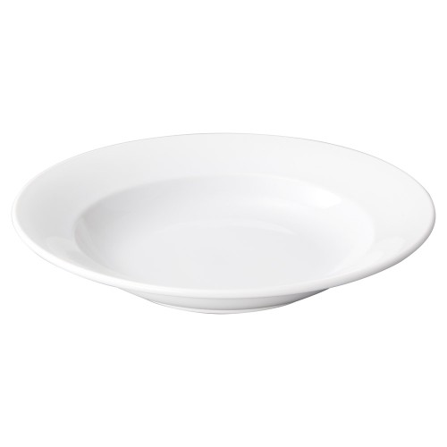 91011-021 ローマホワイト 9.5吋リム深皿|業務用食器カタログ陶里30号
