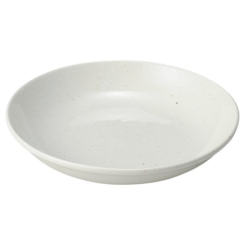 91313-051 白粉引(黒い斑点) 玉渕19㎝深皿(メタ)|業務用食器カタログ陶里30号