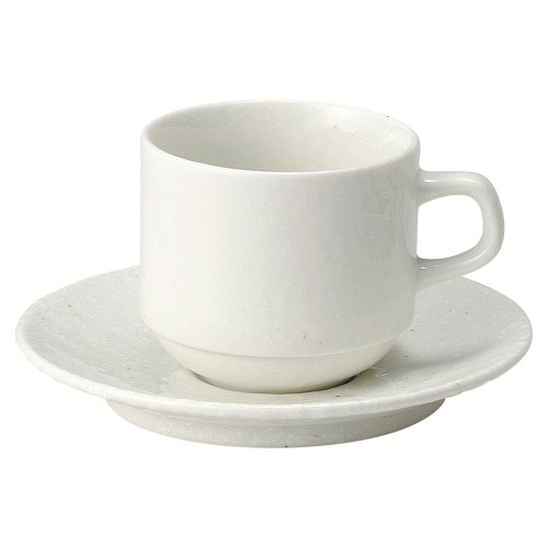 91339-051 白粉引(黒い斑点) スタックアメリカン碗と受皿|業務用食器カタログ陶里30号