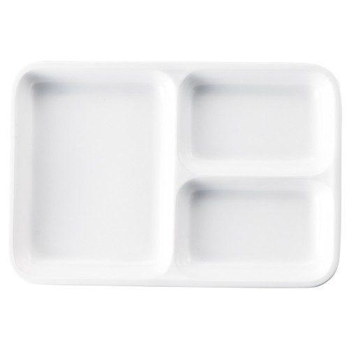 92857-021 仕切りプレート 23㎝3つ仕切り長角プレート|業務用食器カタログ陶里30号