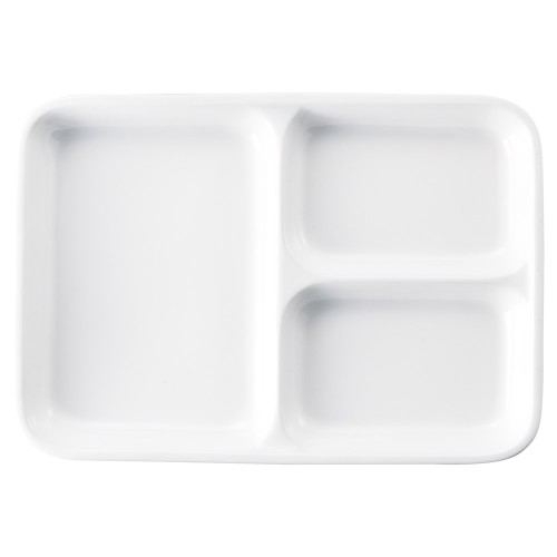 92859-021 仕切りプレート 27.5㎝3つ仕切り長角プレート|業務用食器カタログ陶里30号