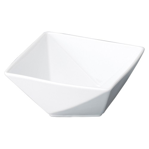 93107-671 白磁折り紙 15㎝正角鉢|業務用食器カタログ陶里30号