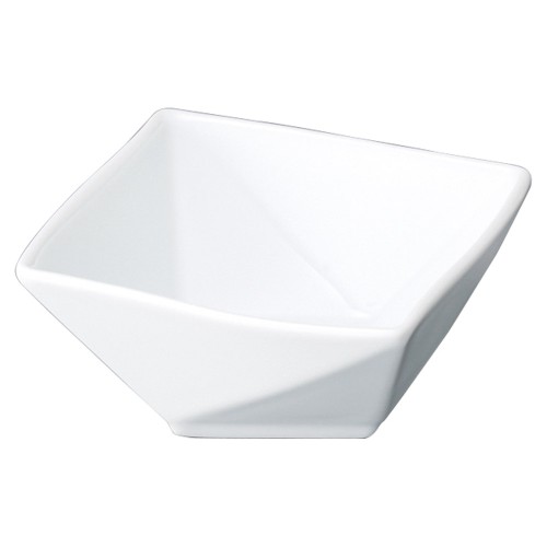 93108-671 白磁折り紙 10㎝正角鉢|業務用食器カタログ陶里30号