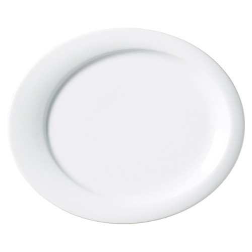 93166-111 白磁ビスタ 23㎝プラター|業務用食器カタログ陶里30号