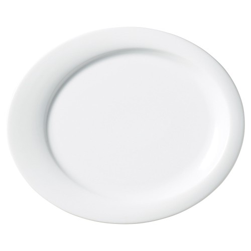 93167-111 白磁ビスタ 26㎝プラター|業務用食器カタログ陶里30号