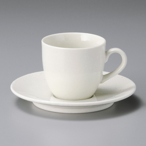 94840-051 白粉引(黒斑点)コーヒー兼用受皿|業務用食器カタログ陶里30号