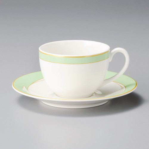 94907-331 ウイング緑カプチーノ碗|業務用食器カタログ陶里30号
