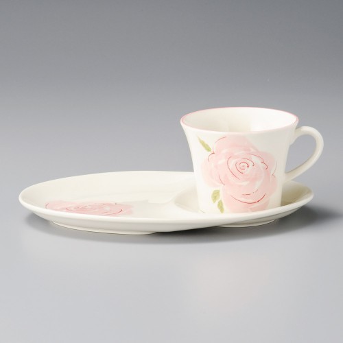 95019-051 ピンクローズコーヒー碗(軽量)|業務用食器カタログ陶里30号