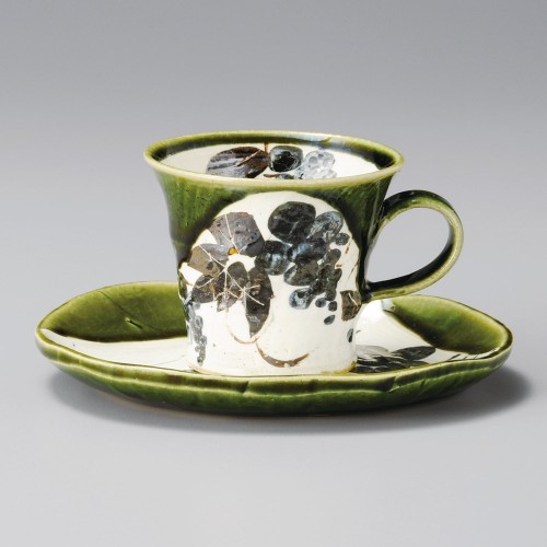 95048-451 織部ぶどうコーヒー受皿|業務用食器カタログ陶里30号