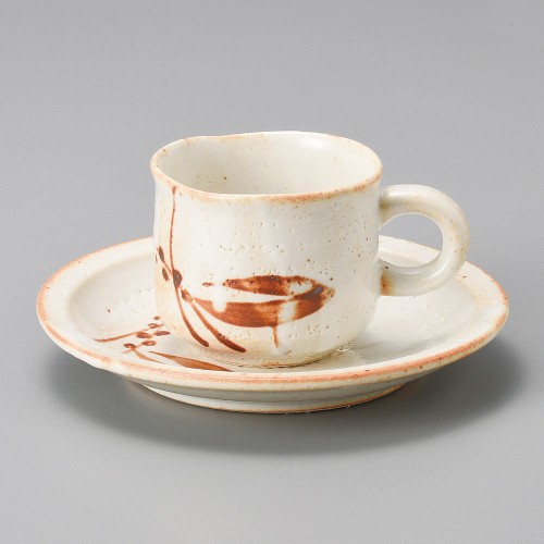 95105-571 白志野芦コーヒー碗皿|業務用食器カタログ陶里30号