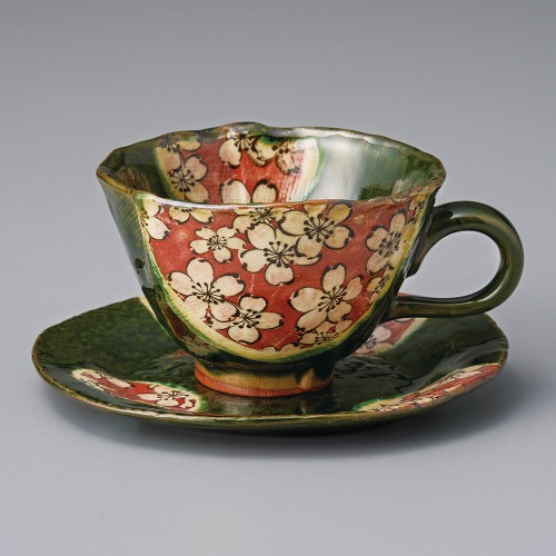 95136-311 織部舞桜コーヒー碗|業務用食器カタログ陶里30号