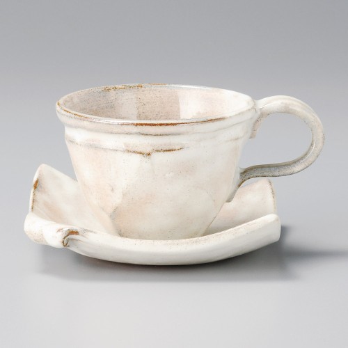 95143-451 御本手(粉引)コーヒー受皿|業務用食器カタログ陶里30号