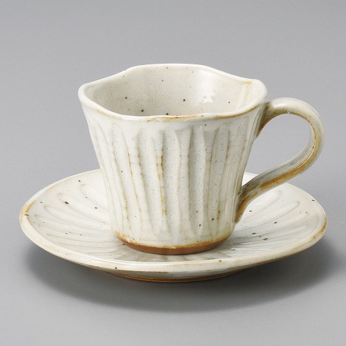 95149-491 粉引削ぎコーヒー皿|業務用食器カタログ陶里30号