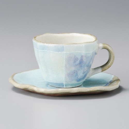 95150-081 ブルー色十草タタラコーヒー碗|業務用食器カタログ陶里30号