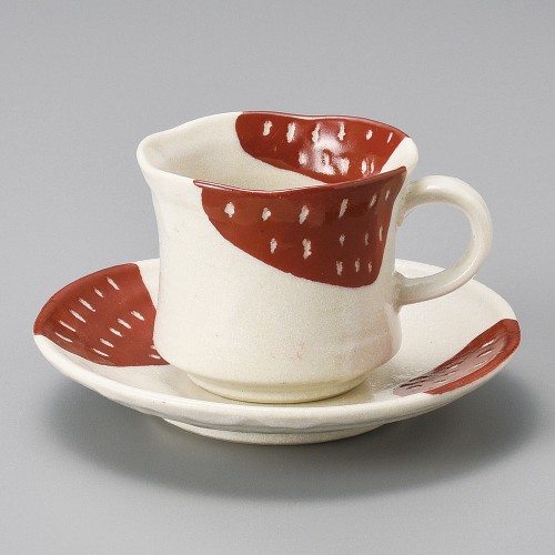 95237-021 赤カスリコーヒー碗|業務用食器カタログ陶里30号
