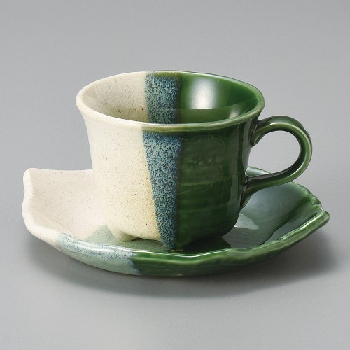 95255-641 織部木の葉コーヒー碗|業務用食器カタログ陶里30号