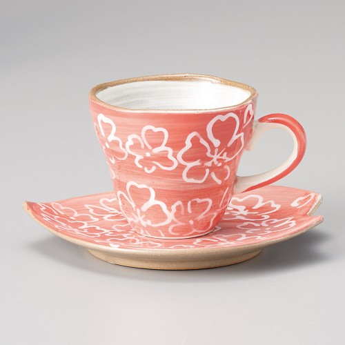 95332-281 マット赤桜コーヒー碗|業務用食器カタログ陶里30号