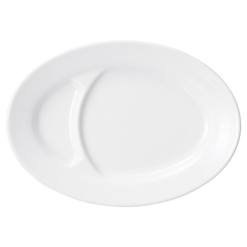 97742-641 白中華 9吋仕切プラター|業務用食器カタログ陶里30号