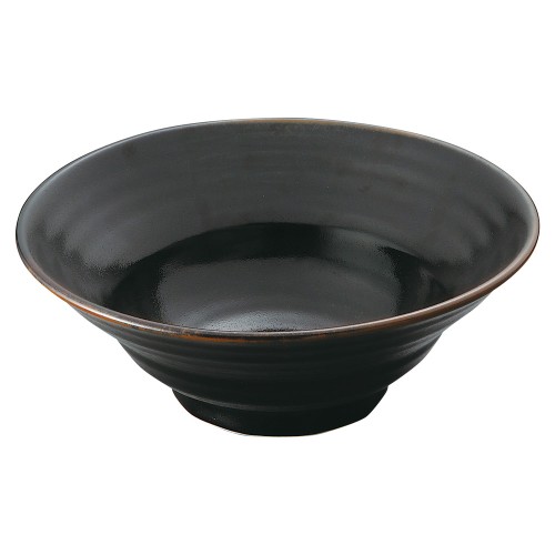 97822-111 柚子黒天目 六兵衛8.0丼|業務用食器カタログ陶里30号
