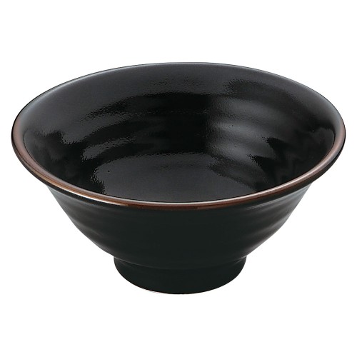 97830-111 柚子黒天目 六兵衛4.8飯碗|業務用食器カタログ陶里30号