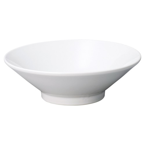 98159-081 ニューチャイナ 白切立高台24㎝浅丼|業務用食器カタログ陶里30号