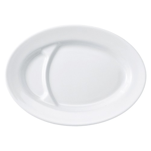 98707-081 中華小物 9吋仕切小判皿|業務用食器カタログ陶里30号