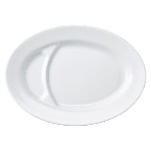 98708-081 中華小物 10吋仕切小判皿|業務用食器カタログ陶里30号