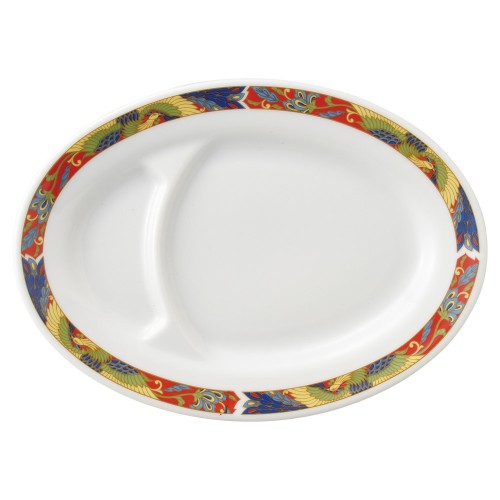 98923-021 紅鳳凰 9吋餃子皿|業務用食器カタログ陶里30号