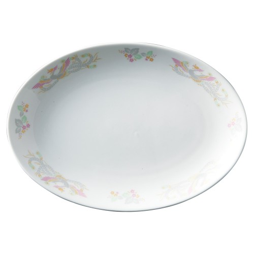 99014-671 強化磁器 紅鳳華 9吋プラター|業務用食器カタログ陶里30号