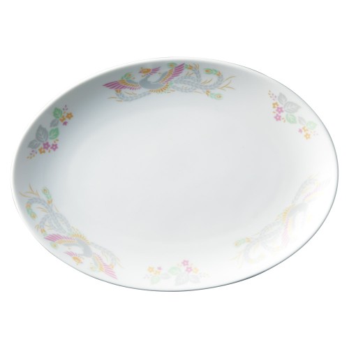 99015-671 強化磁器 紅鳳華 10吋プラター|業務用食器カタログ陶里30号