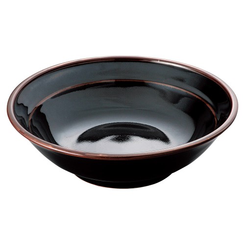 99273-181 高級うるし天目 8.0浅口丼|業務用食器カタログ陶里30号