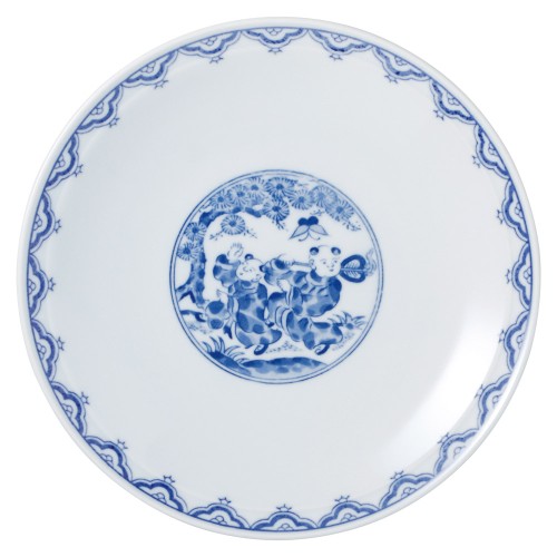 99857-161 青地唐子 7.0皿|業務用食器カタログ陶里30号